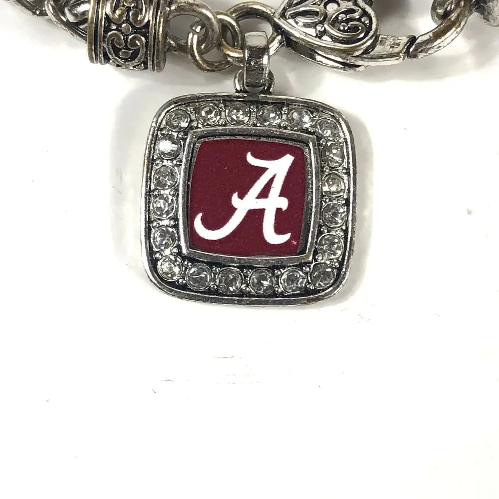 University of Alabama Silver Tone Bracelet 7.75